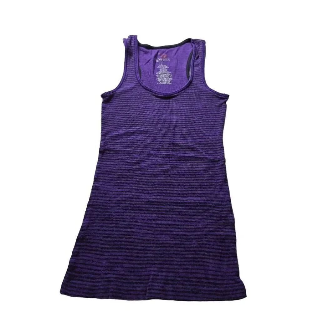 Miley Cyrus stripped razorback tank top S